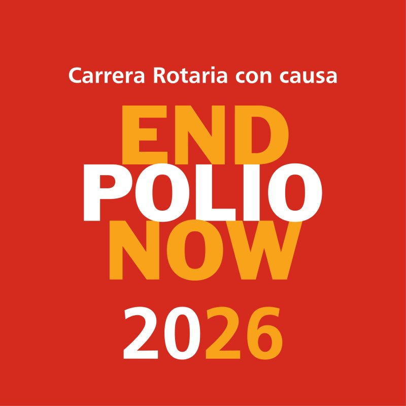 Logotipo Carrera Rotaria con Causa END POLIO NOW 2026